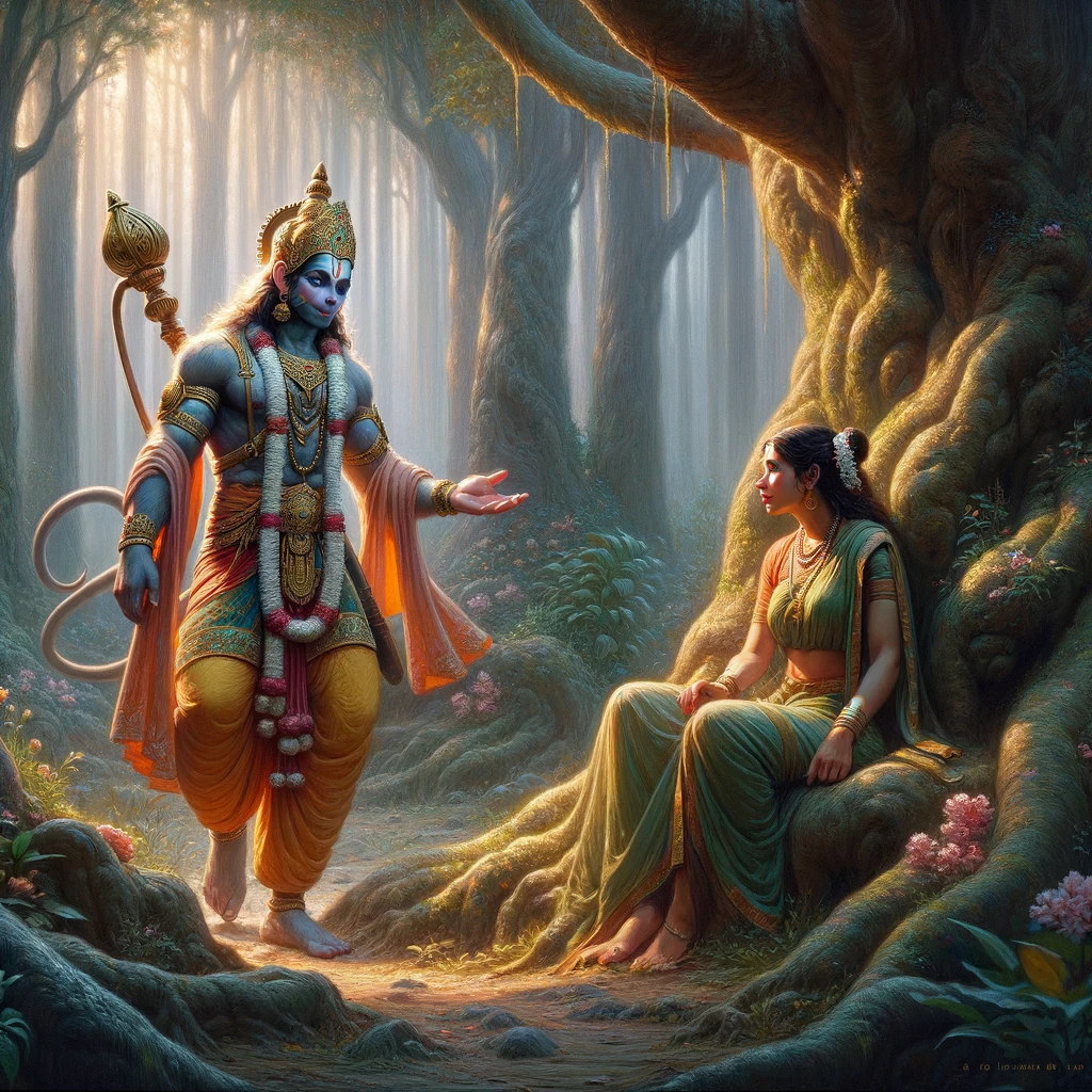 Hanuman Asks Sita Who She Is